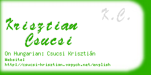 krisztian csucsi business card